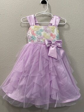 Jona Michelle Lavender Pastel Floral Tulle Tutu - Spring dress
